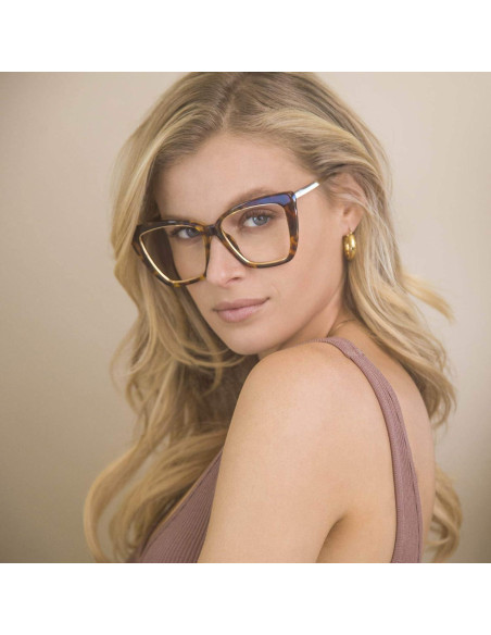 Gafas de Sol DIFF Becky IV Tortuga Ámbar con Bloqueo Luz Azul