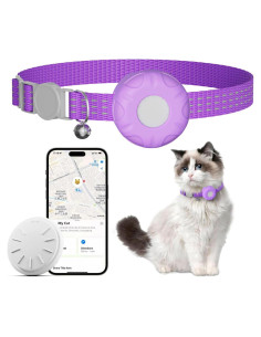 Collar Localizador GPS para Gatos ZITTZ Morado, Sin Cuota Mensual