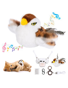 Juguete Interactivo para Gatos Kezlume Pájaro que Aletea 60cm