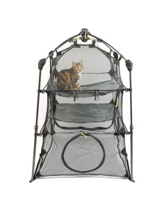 Catio Outback Jack Torre Kitty Katio para Gatos 99x99x135cm