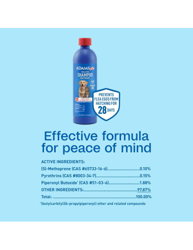 Champú Adams Plus para Pulgas y Garrapatas 340g - Piel Sensible