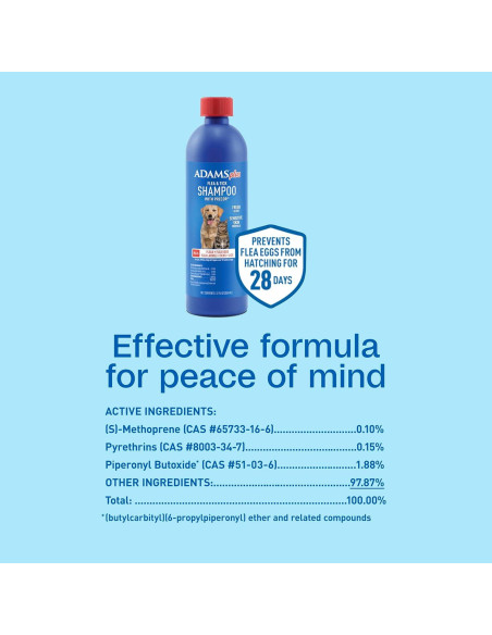 Champú Adams Plus para Pulgas y Garrapatas 340g - Piel Sensible