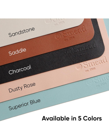 Alfombrilla de Escritorio Smead Cuero Vegano 40x80 cm Beige