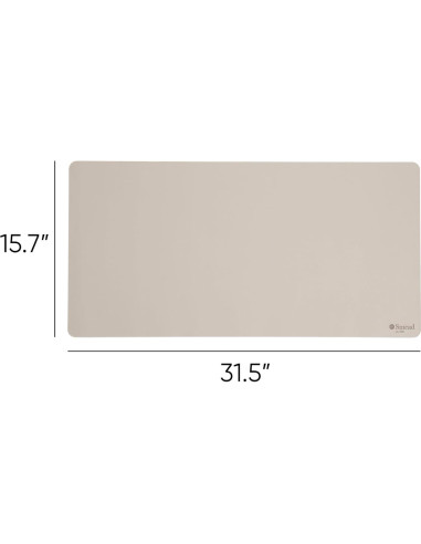 Alfombrilla de Escritorio Smead Cuero Vegano 40x80 cm Beige