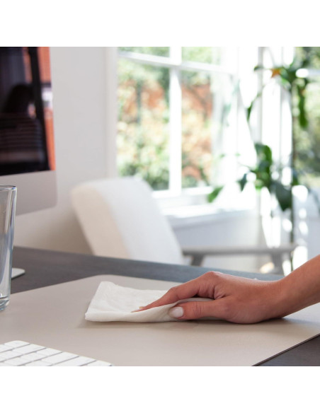 Alfombrilla de Escritorio Smead Cuero Vegano 40x80 cm Beige