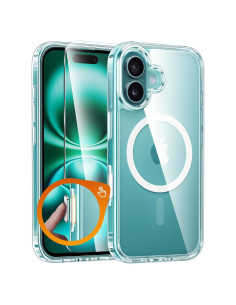 Funda FNTCASE para iPhone 16 Transparente - Protección Militar