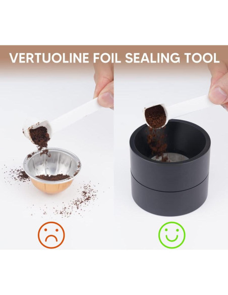 Kit de Recarga de Cápsulas Reutilizables HAILASRE Vertuo 100 Sellos