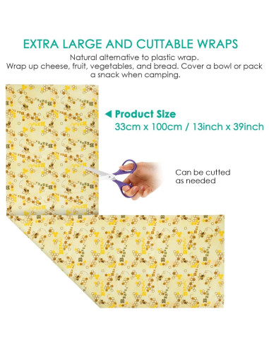 Envoltura de Cera de Abeja 33x100 cm Ecológica SOFTMED