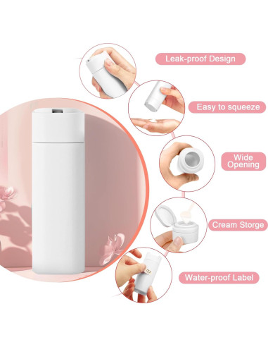 Botellas de Viaje Reutilizables TSA 5pcs - OPO1, A Prueba de Fugas