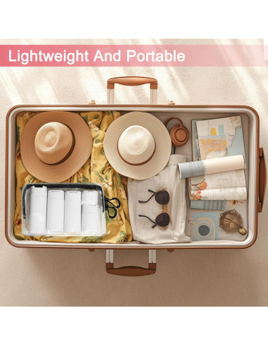 Botellas de Viaje Reutilizables TSA 5pcs - OPO1, A Prueba de Fugas