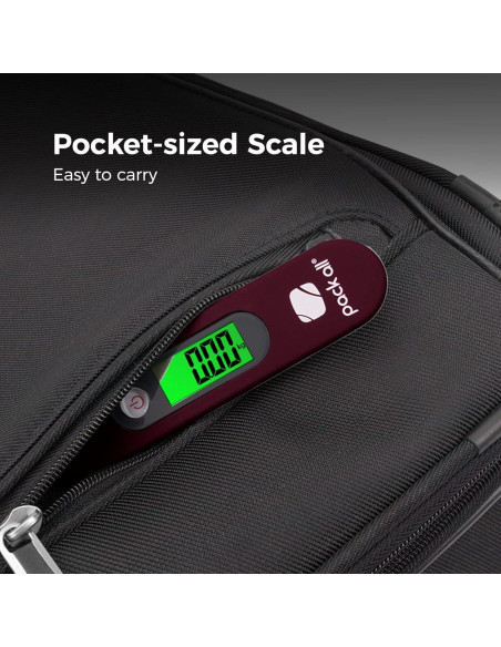 Balanza de Equipaje Digital Pack All 50 kg Pantalla LCD Roja