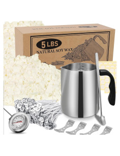 Kit de Hacer Velas SAEUYVB - 2.27 kg Cera de Soja Natural