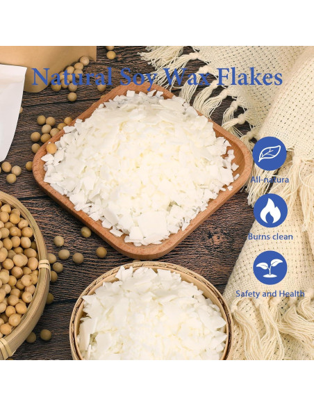 Kit de Hacer Velas SAEUYVB - 2.27 kg Cera de Soja Natural