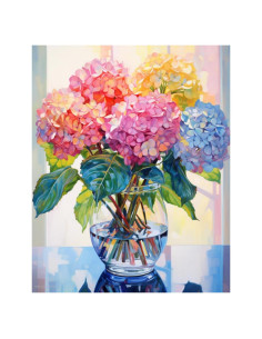 Kit de Pintura de Diamantes Ausanrl Hortensia 30x40cm DIY