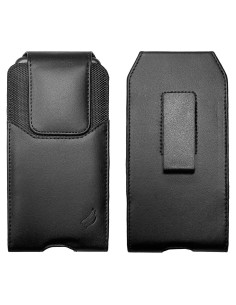 Funda de Cuero Eaglecell para iPhone y Samsung Negra