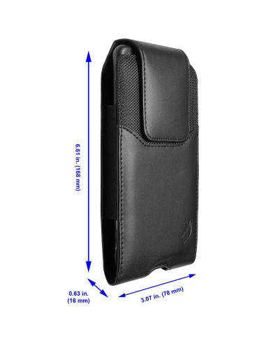 Funda de Cuero Eaglecell para iPhone y Samsung Negra