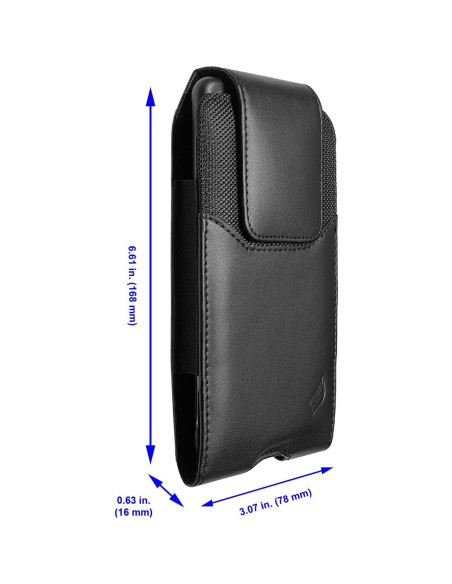 Funda de Cuero Eaglecell para iPhone y Samsung Negra