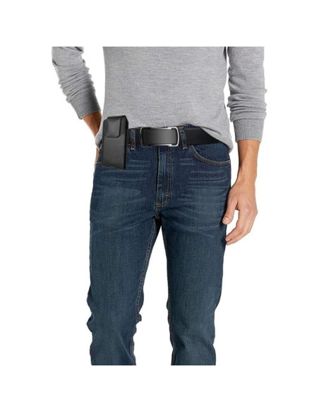 Funda de Cuero Eaglecell para iPhone y Samsung Negra