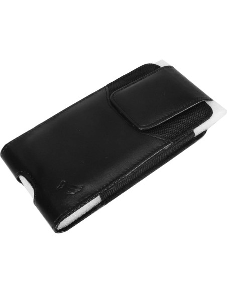 Funda de Cuero Eaglecell para iPhone y Samsung Negra