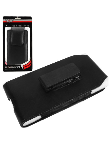 Funda de Cuero Eaglecell para iPhone y Samsung Negra