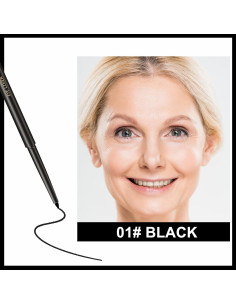 Delineador de Gel Negro Erinde 2PCS Impermeable con Sacapuntas 2