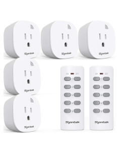 Interruptor de luz inalámbrico Syantek con control remoto 5 salidas