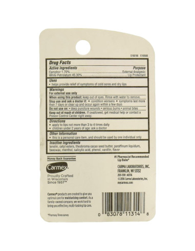 Bálsamo Labial Medicado Carmex Clásico 10g - 1 Unidad