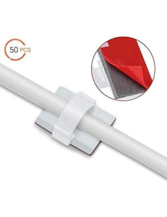 Elfcam Clips Ajustables para Cables 50PCS Blanco 6mm 2