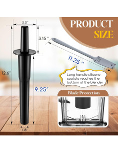 Prensador y Espátula de Silicona Dunkive para Vitamix 64oz 2