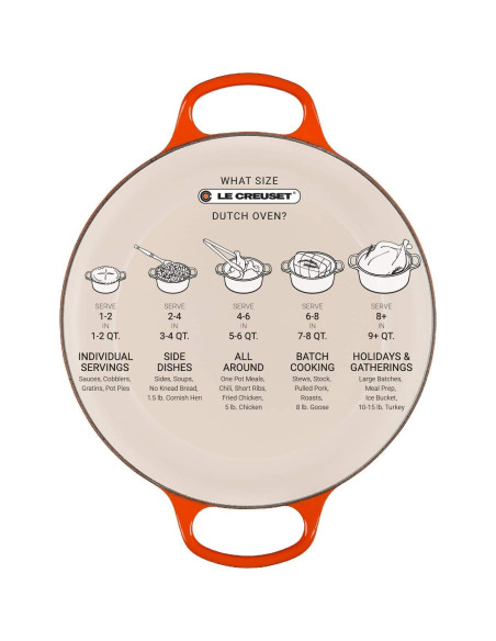 Olla Holandesa Le Creuset 6.7L Hierro Fundido Esmaltado Meringue