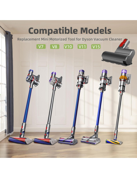 Cabezal Mini de Cepillo BTRSOLUS para Aspiradoras Dyson V7 V8 V10 V11 V15