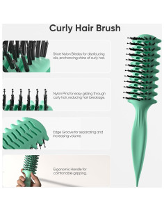 Cepillo Definidor de Rizos AM8:00 Ventilado 16cm para Todo Tipo de Cabello 2