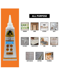 Sellador Impermeable de Silicona Gorilla 2.8oz Claro 2