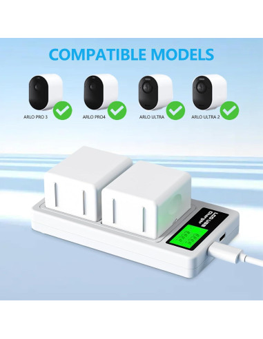 Baterías Recargables A-4a para Arlo Pro 3/4/5S 2K - Paquete de 2