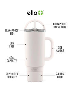 Taza Ello Port 1.18L Acero Inoxidable Aislada Crema 2