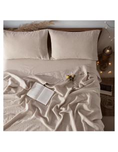 Juego de Sábanas King 100% Lino LBRO2M 4 Piezas Transpirables