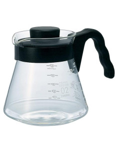 Servidor de Café Hario V60 de Vidrio 700ml Negro