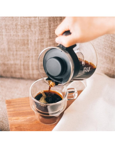 Servidor de Café Hario V60 de Vidrio 700ml Negro
