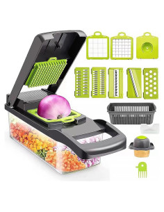 Picador de Verduras Multifuncional Genérico 8 Cuchillas con Contenedor
