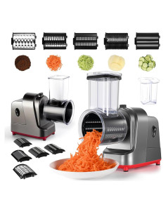 Rallador de Queso Eléctrico Silksway 250W con 5 Cuchillas