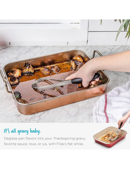 Batidor de Globo Dreamfarm Flisk Rojo - 3 en 1, Acero Inoxidable