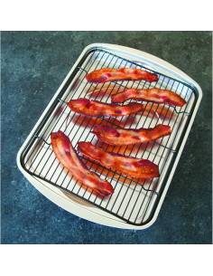 Bandeja para hornear bacon Nordic Ware 45027AMZ 43x30 cm acero inoxidable 2