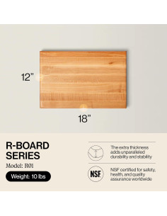 Tabla de Cortar de Madera de Arce John Boos R01 45.72x30.48 cm 2