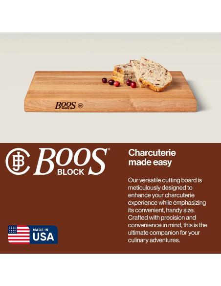 Tabla de Cortar de Madera de Arce John Boos R01 45.72x30.48 cm