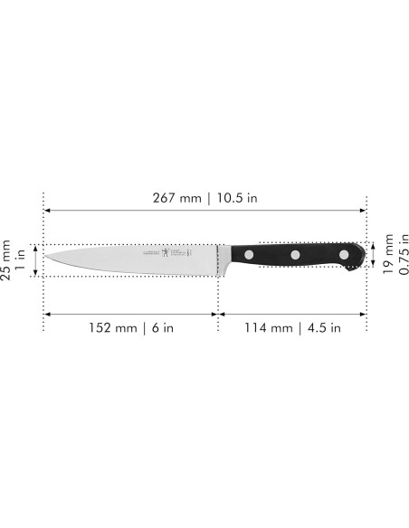 Cuchillo de Chef HENCKELS 15.24 cm Acero Inoxidable Forjado