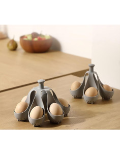 Cocedor de Huevos WIDVIH para 4 Huevos, Silicona Antideslizante 2