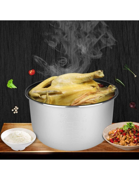 Olla Arrocera Interior Cabilock 5L Acero Inoxidable Plata