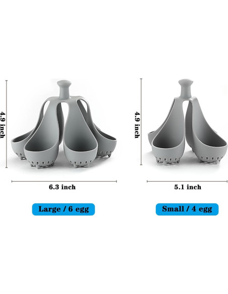 Cocedor de Huevos WIDVIH para 4 Huevos, Silicona Antideslizante