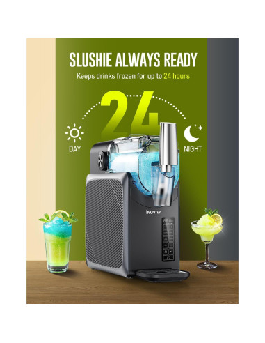 Máquina de Slushie INOVIVA S1.2 68 oz Sin Hielo, Autolimpieza