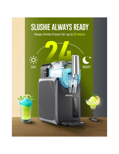 Máquina de Slushie INOVIVA S1.2 68 oz Sin Hielo, Autolimpieza
